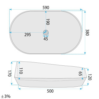 Umývadlo na dosku Zoe Travo