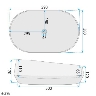 Umývadlo na dosku Zoe Venice