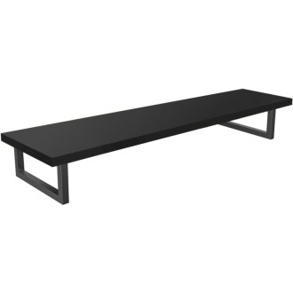 CERANO - Doska pod umývadlo Navira Pro + 2+1 podperná konzola - čierna matná - 140x46x3, 6 cm