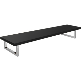 CERANO - Doska pod umývadlo Navira Pro + 2+1 podperná konzola - čierna matná - 140x46x3, 6 cm