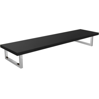 CERANO - Doska pod umývadlo Navira Pro + 2+1 podperná konzola - čierna matná - 160x46x3, 6 cm