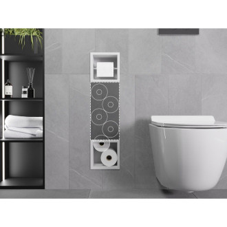 Držiak toaletného papiera Mexen X-Wall-BP s úložným priestorom, biely - 1924