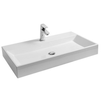 Umývadlo Ravak Natural 80x45 cm otvor pre batériu, bez prepadu XJO01280000