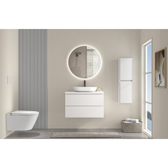 CERANO - Kúpeľňová skrinka Carole s doskou pod umývadlo - 36 mm - biela matná - 71x51,6x46,5 cm