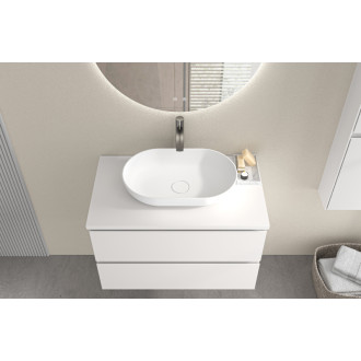 CERANO - Kúpeľňová skrinka Carole s doskou pod umývadlo - 36 mm - biela matná - 71x51,6x46,5 cm