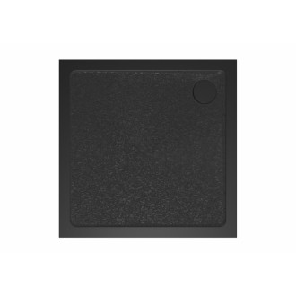 Sprchová vanička štvorcová SAT Project 100x100 cm liaty mramor čierna SATSVPRO100QCA