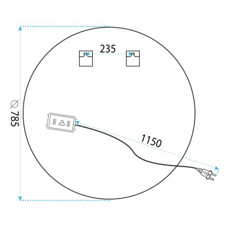 Rea Zrkadlo LED 80cm BAS P11242 HOM-09520