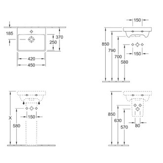 Umývadlo Villeroy &amp; Boch Avento 45x37 cm 73584501