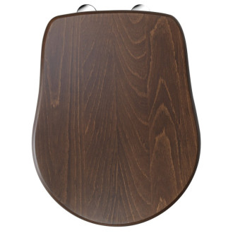 RETRO WC sedátko Soft Close, orech/chróm