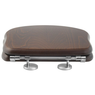 RETRO WC sedátko Soft Close, orech/chróm