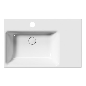 NUBES keramické umývadlo 80x50cm, s odkladacou plochou vpravo, biela ExtraGlaze