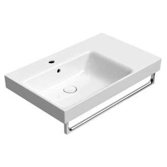 NUBES keramické umývadlo 80x50cm, s odkladacou plochou vpravo, biela ExtraGlaze