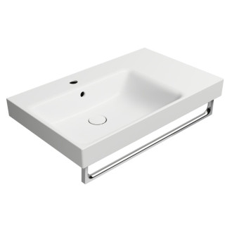 NUBES keramické umývadlo 80x50cm, s odkladacou plochou vpravo, biela mat