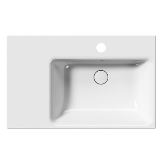 NUBES keramické umývadlo 80x50cm, s odkladacou plochou vľavo, biela ExtraGlaze