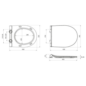 ABSOLUTE WC sedátko, Soft Close, Easy Take, biela