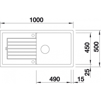 Blanco ZIA XL 6 S 517568 drez s odkvapom, obojstranný antracit drez vstavaný