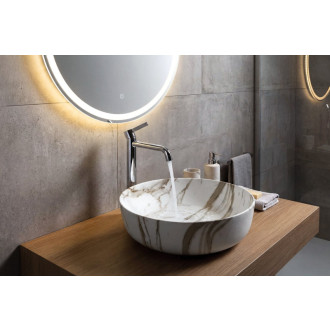 RONDEA keramické umývadlo na dosku Ø 41cm, bianco carrara