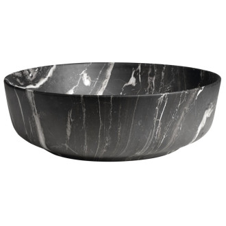 RONDEA keramické umývadlo na dosku Ø 41cm, carnico mramor