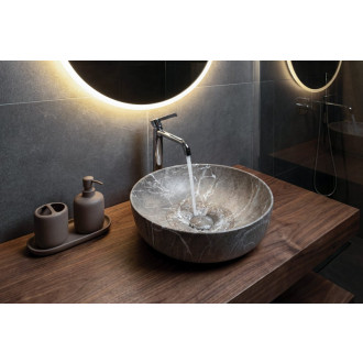 RONDEA keramické umývadlo na dosku Ø 41cm, breccia mramor