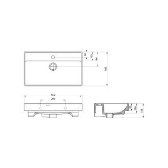 PARLA keramické umývadlo 65x38cm, biela
