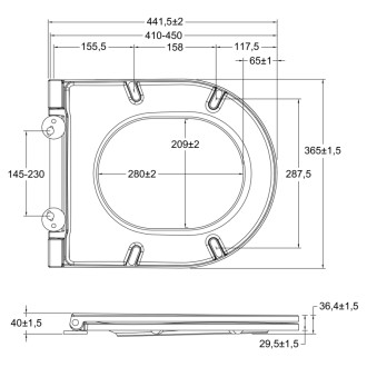 SISTEMA A WC sedátko, SLIM, Soft Close, Easy Take, biela