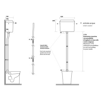 THE NEW YORKER nádržka vysoká, biela