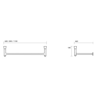 THE NEW YORKER závesná konštrukcia pre umývadlo 80cm, čierna mat