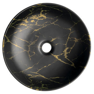 RONDANE keramické umývadlo na dosku Ø 41cm, portoro mramor