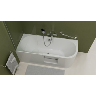 PORTAS L asymetrická vaňa s dvierkami, 180x75x60cm, biela