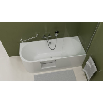 PORTAS R asymetrická vaňa s dvierkami, 180x75x60cm, biela