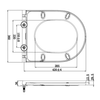 FEIN WC sedátko, SLIM, Soft Close, Easy Take, biela