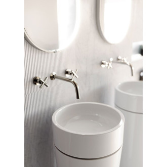 OKE keramické umývadlo k stene priemer 30x88, 5cm, verde mat