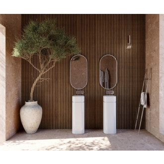 HAKO keramické umývadlo k stene, 30x88, 5x30cm, biela