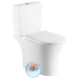 VITO WC kombi, Rimless, spodný/zadný odpad, biela