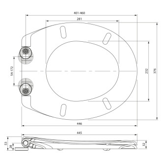 SAMANTA WC sedátko, Soft Close, Easy Take, biela