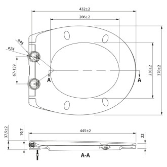 JOAN WC sedátko, SLIM, Soft Close, Easy Take, biela