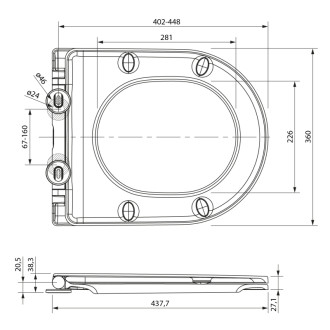 GERRY WC sedátko, SLIM, Soft Close, Easy Take, biela