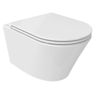 PACO SHORT závesná WC misa, Rimless, 36x47, 5cm, biela