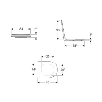 GEBERIT BAMBINI WC sedátko, biela