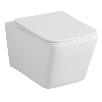 PORTO závesná WC misa, Vortex Rimless, 36x52cm, biela