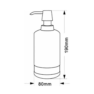 POSH dávkovač mydla na postavenie, mramor, šedá