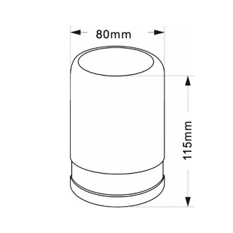 POSH pohár na postavenie, mramor, šedá