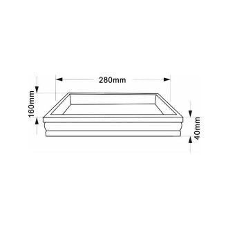 POSH miska na postavenie, mramor, šedá