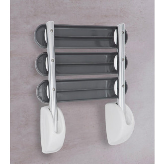 HANDICAP sklopné sedátko do sprchovacieho kúta, 36x25cm, čierna