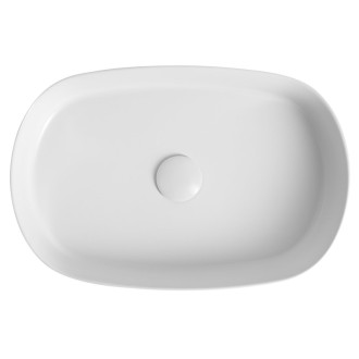 INFINITY OVAL keramické umývadlo na dosku, 55x36cm, terrazzo