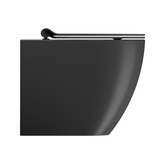 PURA WC misa stojaca, Swirlflush, 36x55cm, spodný/zadný odpad, čierna dual-mat