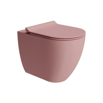 PURA WC misa stojaca, Swirlflush, 36x55cm, spodný/zadný odpad, blush dual-mat
