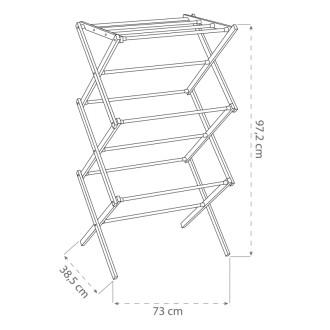 CIKCAK skladací stojan na uteráky 73x97x39cm, jaseň