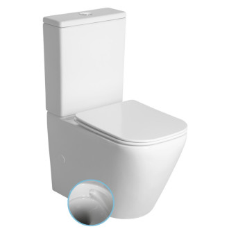 IMALA WC kombi, Vortex Rimless, spodný/zadný odpad, biela