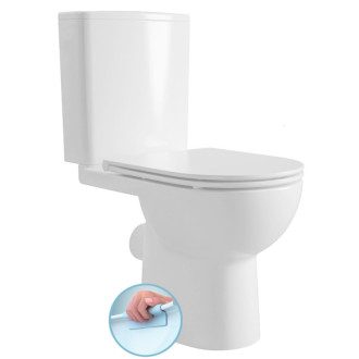 TAVON WC kombi, Rimless, zadný odpad, biela